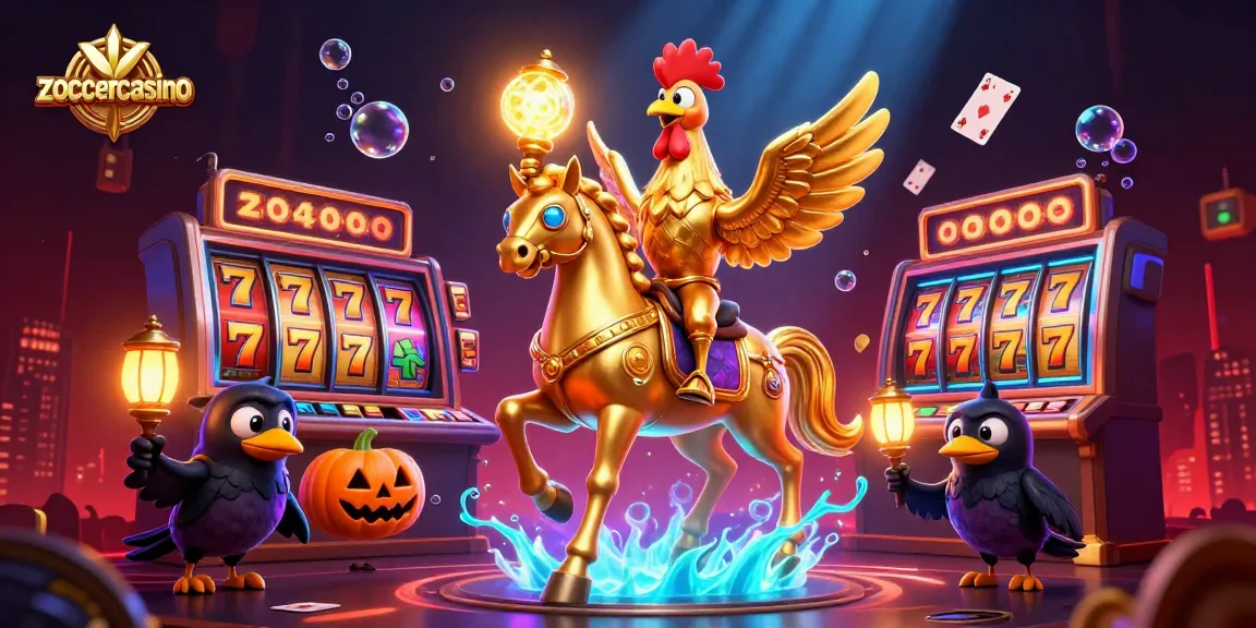 Experience thrilling gameplay at zoccercasino with golden rooster and captivating casino elements.